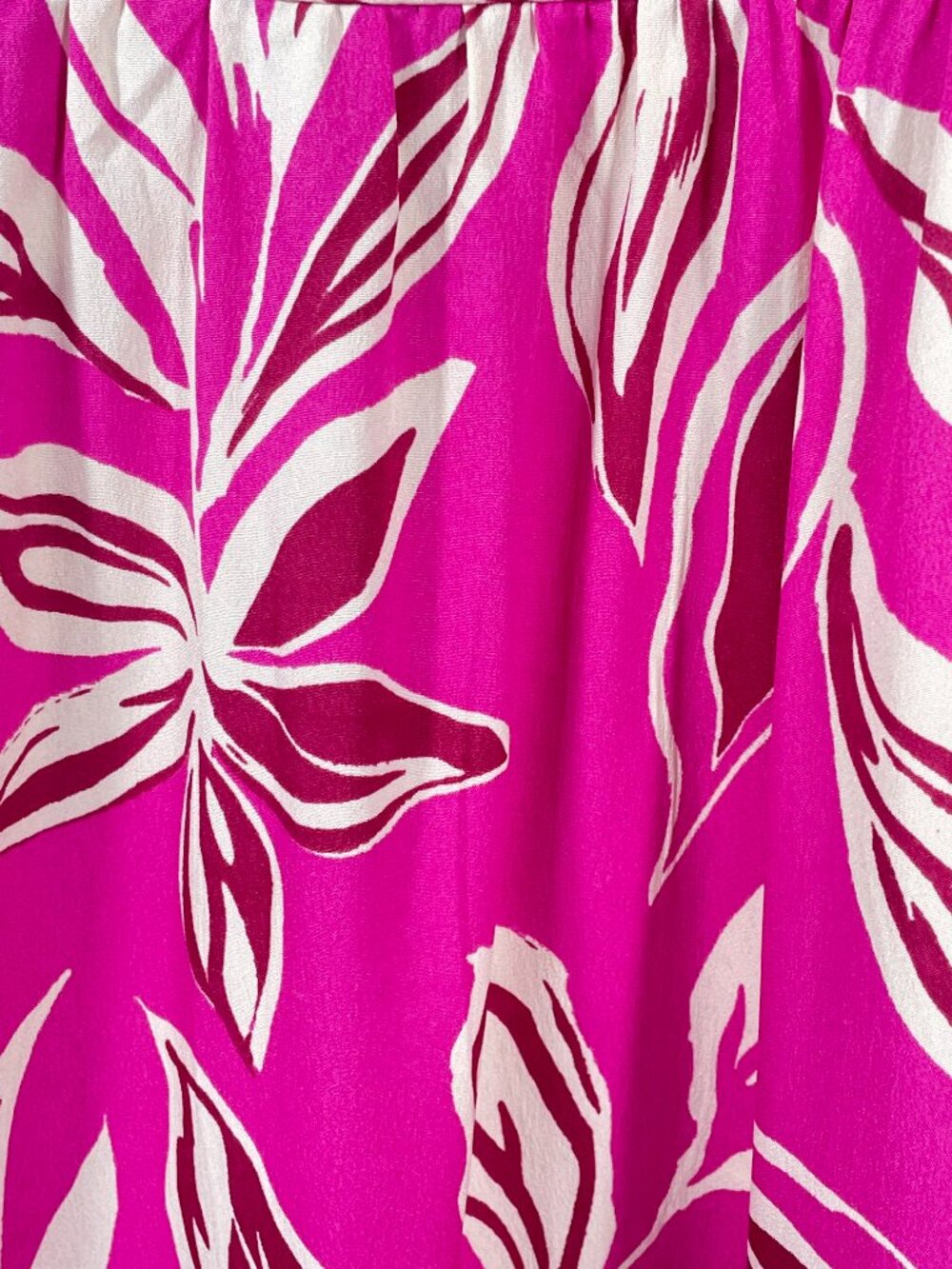 Band of the Free Pink Tropical Print Smocked Maxi Dress L Resort - Picture 12 of 14